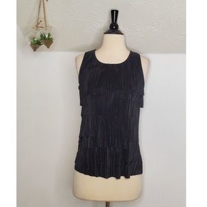 Jennie & Marlis Textured Ruffle Tank